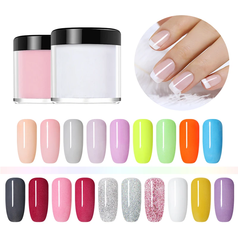 NICOLE DAIRY 1 Box 10ml Dipping Powder Without Lamp Cure Natural Dry Nails Dip Powder Gel Nail Glitter Powder For Nail Dip