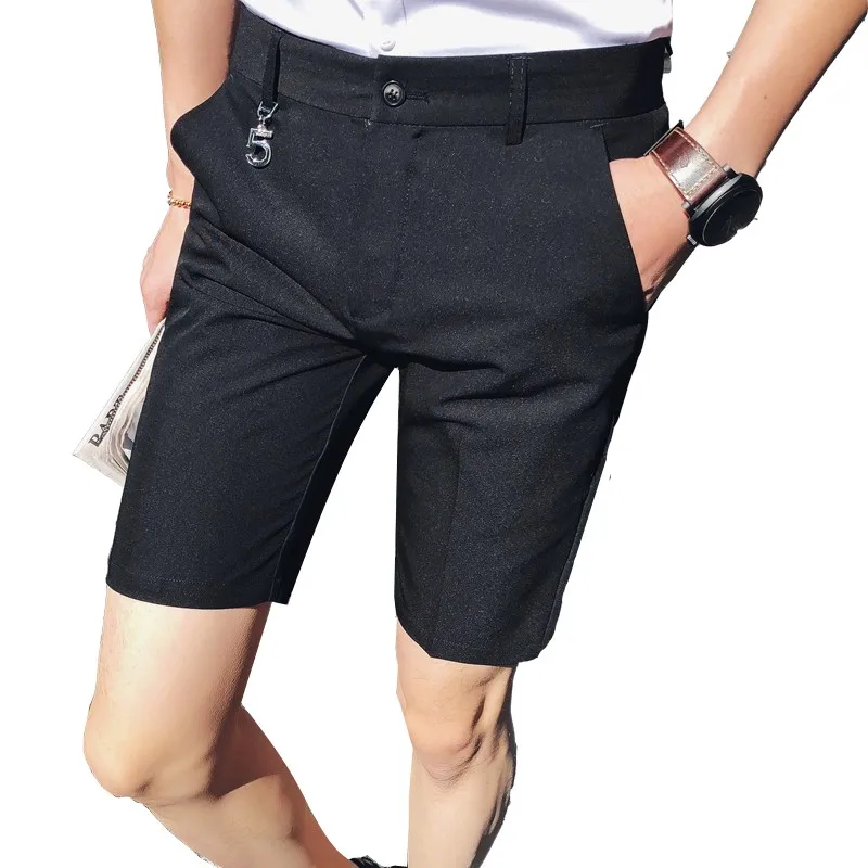 British Style Shorts Men Fashion 2019 Slim Fit Men Shorts Gentlemen ...