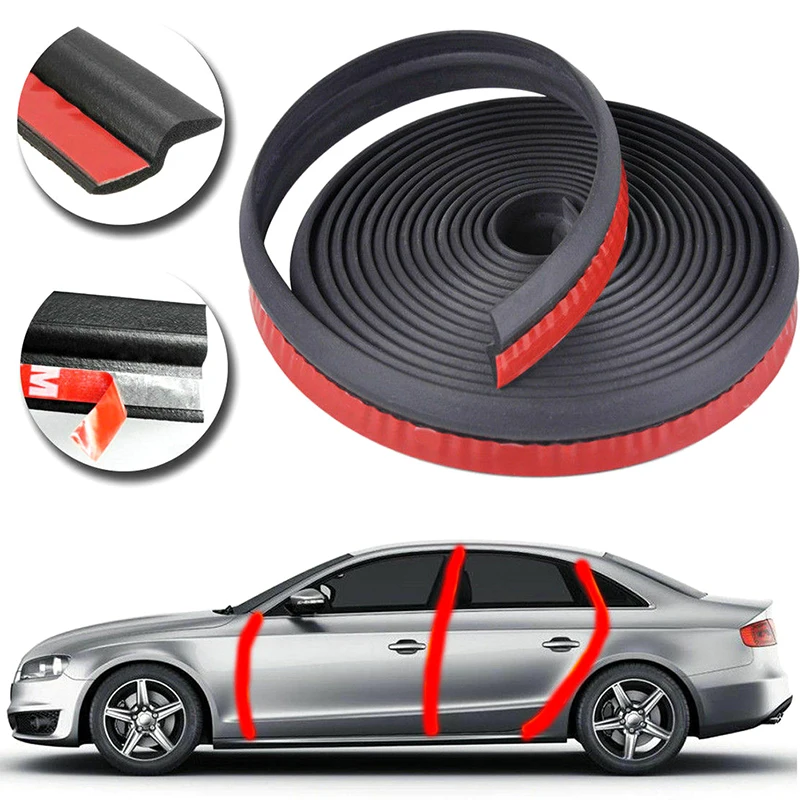 

1/4/6M Car Door Sealing Strip Weatherstrip Sound Auto Rubber Edging Trim Noise Insulation 4Meter Z type Door Seal Car Door