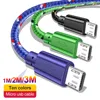 2A Cable cargador de datos Micro USB 1M 2M 3M Cable cargador de carga rápida Micro USB trenzado de Nylon para Samsung Xiaomi teléfono Android ► Foto 2/6