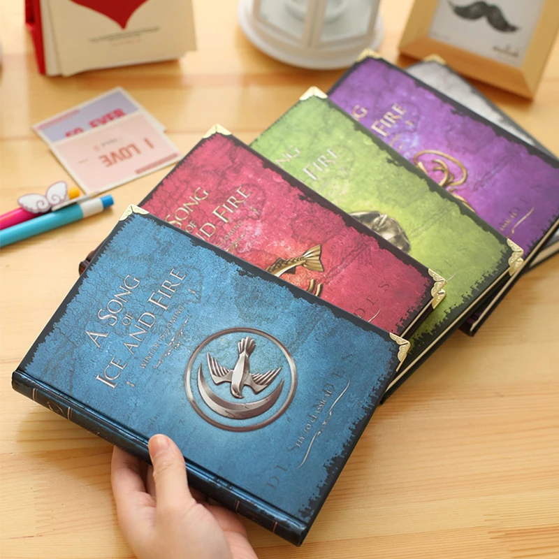 

Game of Thrones Cosplay Prop A Song of Ice and Fire Nine Family Badge Symbol Notebook Vintage Journal Manuscripts Souvenir Book