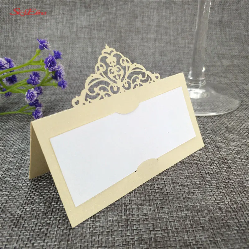 10pcs Hollow Out Table Name Place Seat Paper Laser Cutting Wedding Invitation Card Wedding Party Table Decoration 5ZSH873 (142)