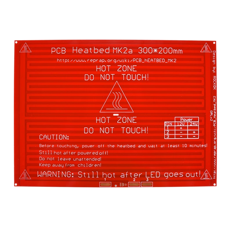 Детали для 3D принтера MK2A MK2B 300*200*2 0 RepRap RAMPS 1 4 Heatbed со светодиодным резистором и