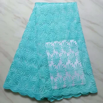 

African Lace Fabric 2019 Embroidered Nigerian Laces Fabric Bridal High Quality French Tulle Lace Fabric For Women Dress Green(2