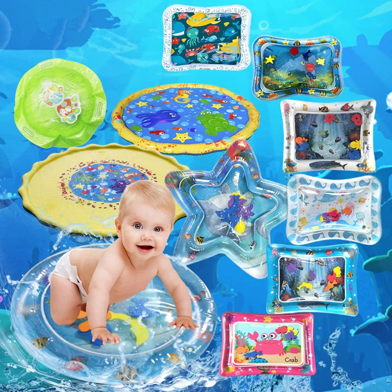 Hot Sales Baby Kids Water Play Mat Inflatable PVC Infant Tummy Time Playmat Toddler for Baby Fun Activity Play Center Dropship