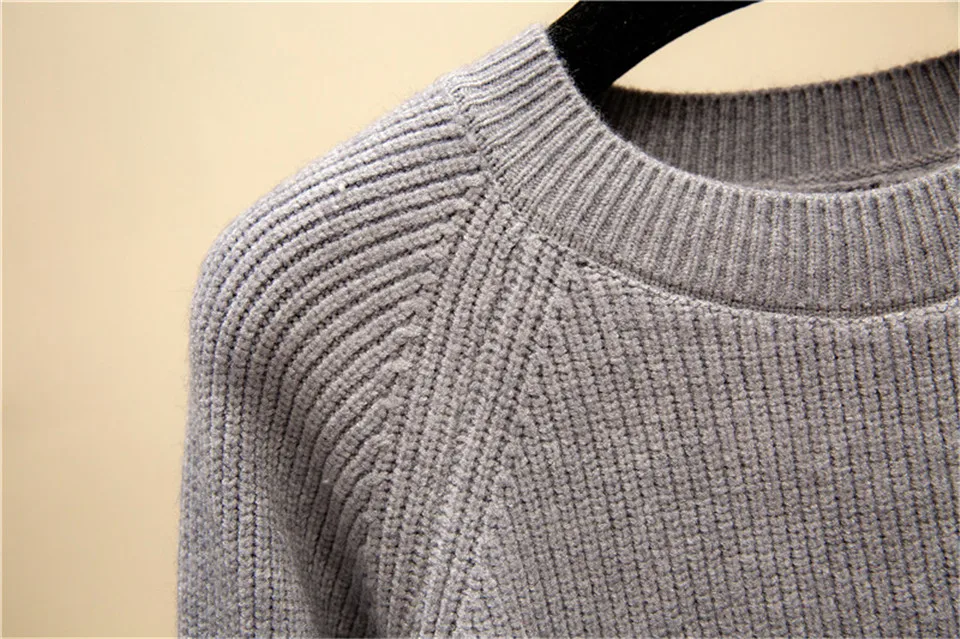 Мягкий женский осенний модный вязаный свитер пуловер высокого качества Pull Femme новые зимние повседневные пуловеры с круглым вырезом и длинным рукавом