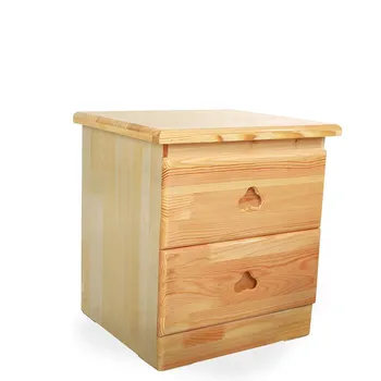 

Bedside Cabinet Solid Wood Pine Receptacle Complete Simple Modern Children's Storage Bedroom Log Color Bedside Cabinet
