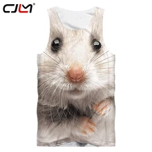 CJLM Прямая поставка с фабрики образец дизайн 3D животное белая мышь печать майка широкий жилет