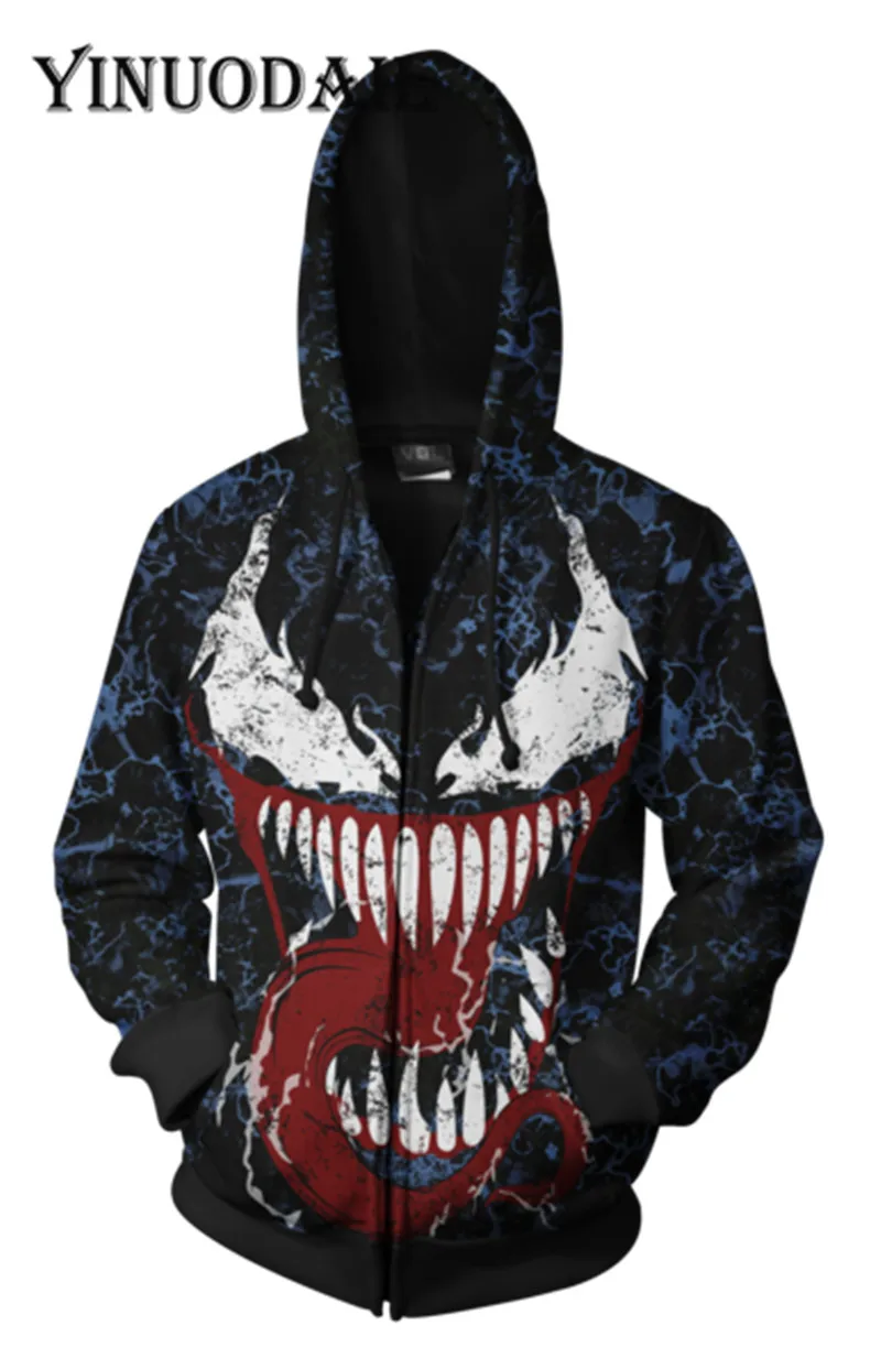

Fans Wear Marvel Venom 3D Hoodies for Women & Men Long Sleeve Game Cosplay Clothes 2018 Sweat Homme