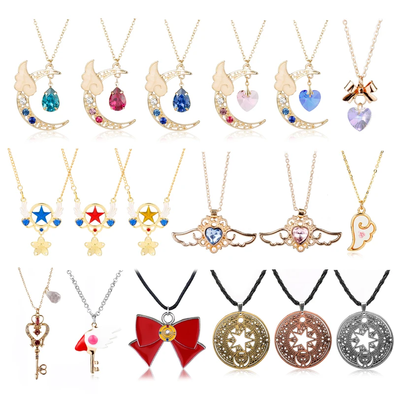 japanese anime sailor moon necklace girls wings design