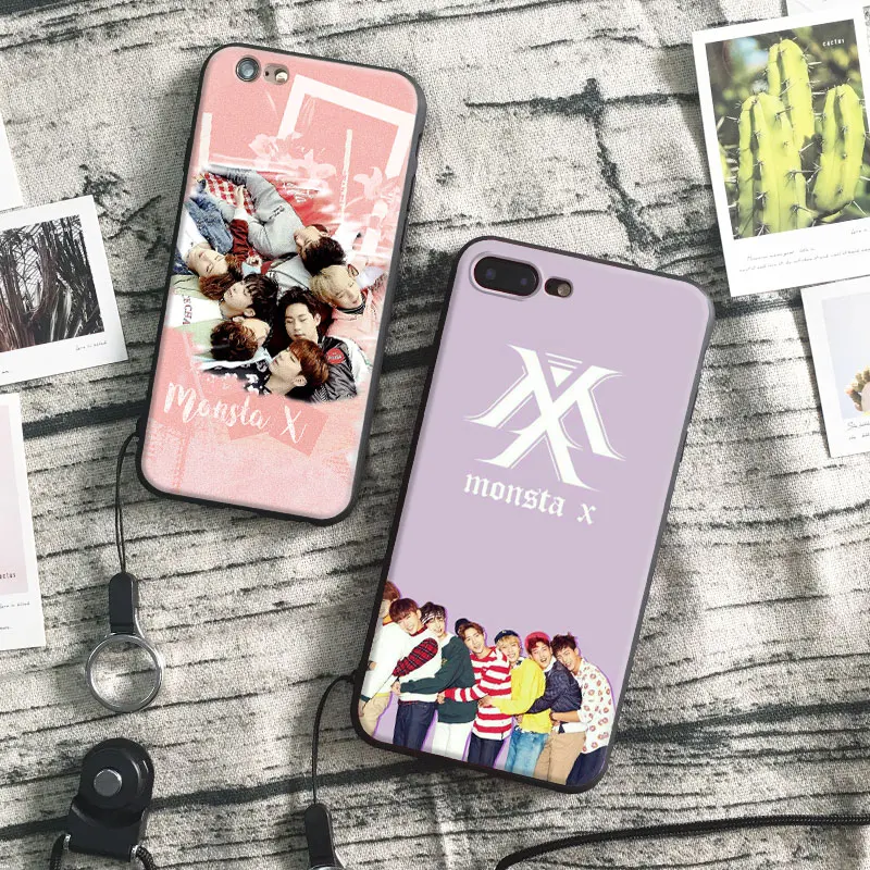 

Monsta X KPOP Boy Group soft silicone TPU Phone Case cover Shell For Apple iPhone 5 5s Se 6 6s 7 8 Plus X XR XS MAX