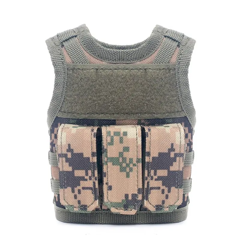 Тактический чехол для пивной бутылки военный Мини Миниатюрный Molle жилет Личная бутылка набор напитков регулируемый плечевой ремень 7 цветов Новинка - Цвет: CL