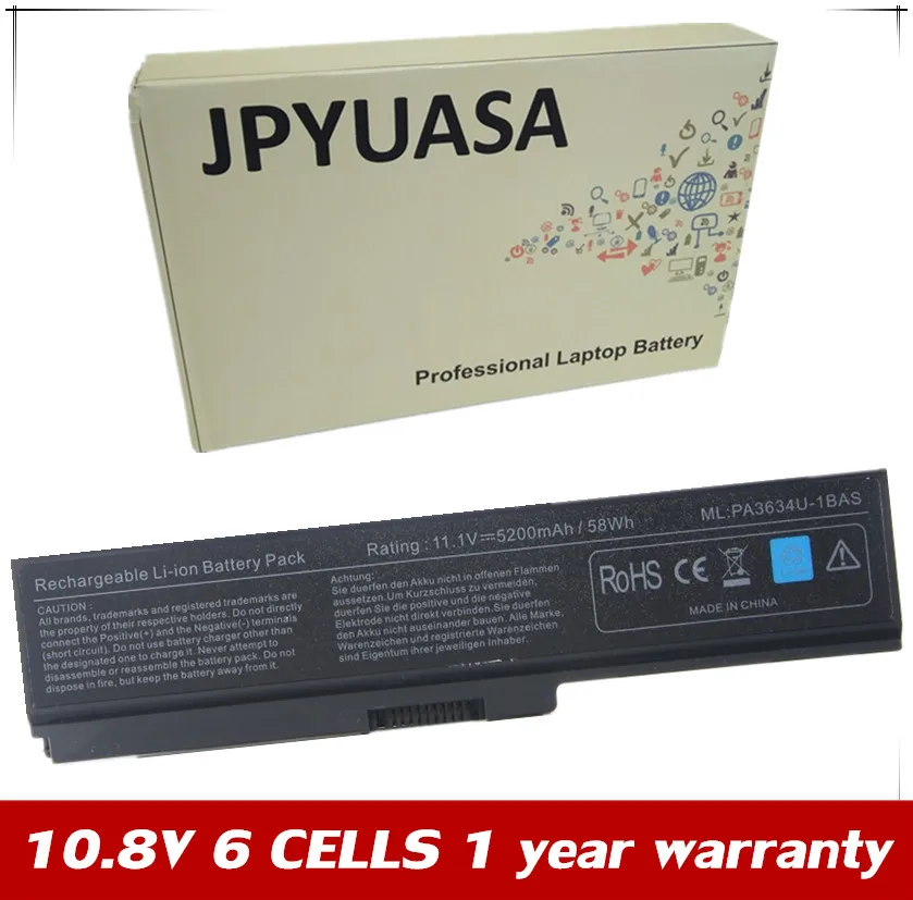 

JPYUASA 11.1V Battery For Toshiba PA3634U-1BRS PA3635U-1BAM PA3635U-1BAS PA3636U-1BAL PA3817U-1BRS PA3819U-1BRS PA3636U-1BR