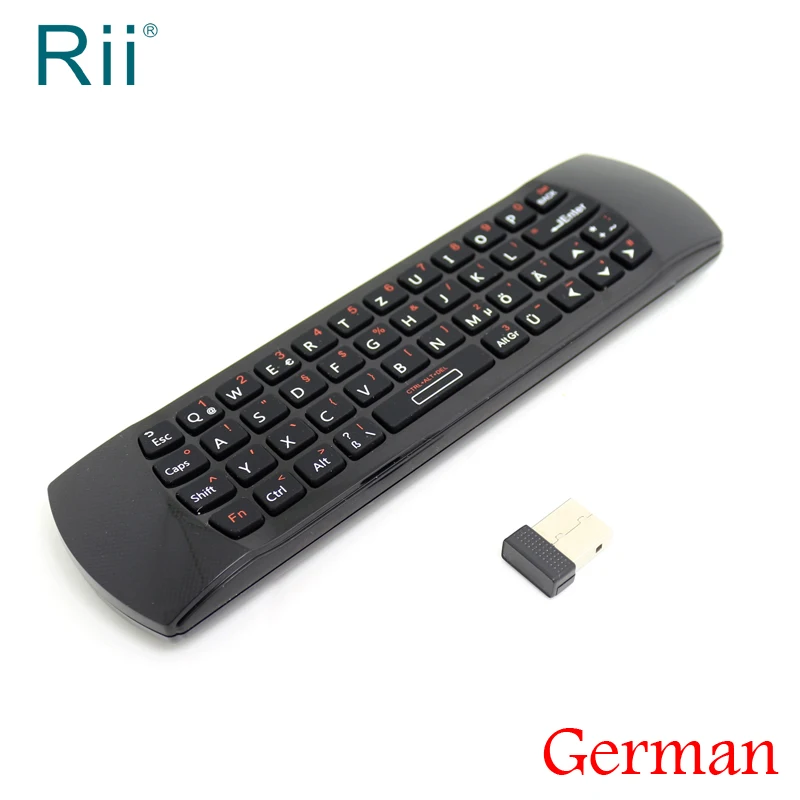 

Original Rii i25 German(Deutsch) Version 2.4Ghz Mini Wireless Keyboard Air Mouse for Android TV/Mini PC/Laptop/Projector