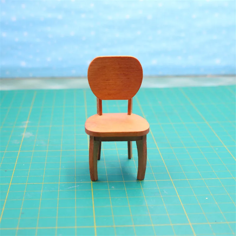 Doub K 1:12 dollhouse furniture for dolls kawaii miniature wooden chair girls children kid pretend play toys gifts Furniture toy Doub K 1:12 dollhouse furniture for dolls kawaii miniature wooden chair girls children kid pretend play toys gifts Furniture toy