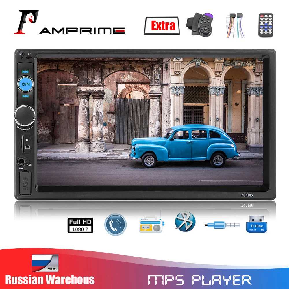 AMPrime Авторадио 2 din общие модели автомобилей 7 ''LCD сенсорный Bluetooth 2din
