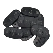 Ekiy 50 шт./лот 3 кнопки Кнопка для замены для Audi A3 A4 A5 A6 A8 Q5 Q7 TT гибкие чехлы из термопластичного полиуретана(дистанционный ключ брелок Ремкомплект переключатель резиновая прокладка