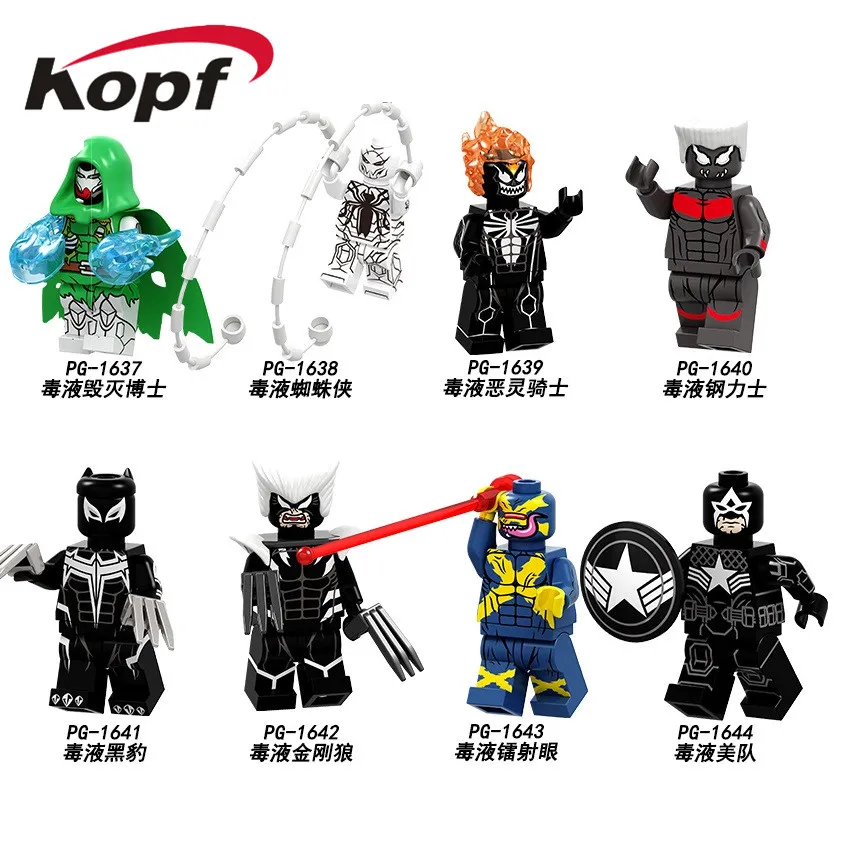 

Single Sale Building Blocks Destruction Venom Panther Spiderman Steel Lux Action Figures Learning For Children Model Toys PG8187