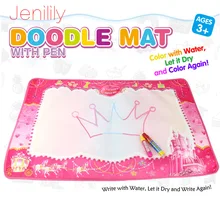Волшебная доска для рисования водой раскраска Doodle Мат с 2 Волшебное перо розовый замок Живопись Рисунок Mat творчество для детей игрушки