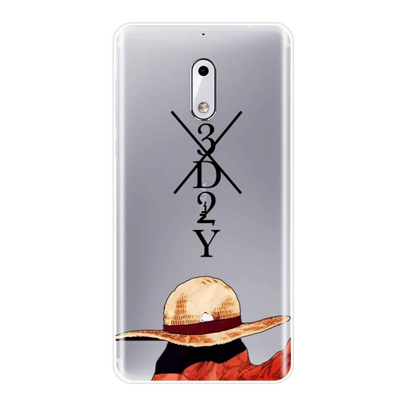 ТПУ чехол для телефона Nokia 1 2 3 5 6 8 мягкий силиконовый цельный Luffy Ace Zoro японский