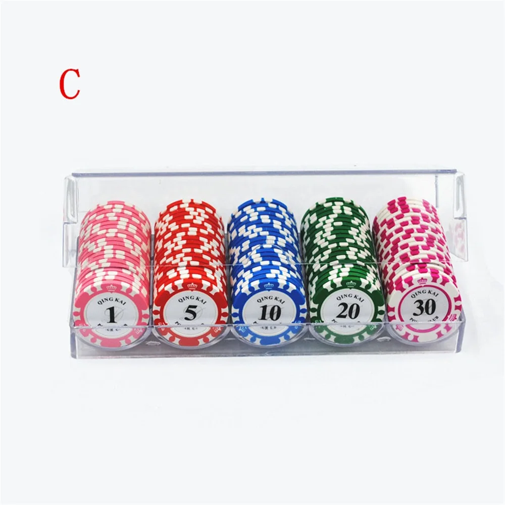SPORTSHUB 100 шт. Высокое качество Многоцветный 14 г казино металл/глина Пользовательские ЭПТ фишки для покера EF0036 - Цвет: Красный