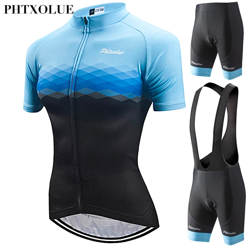 Juego de Jerseys de bicicleta de montaña para mujer conjunto de ropa de Ciclismo Phtxolue 2019