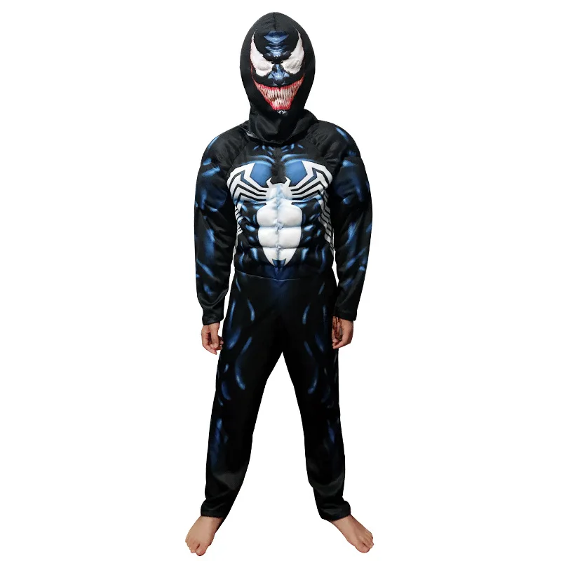 Venom Spider Man Jumpsuit Costume Child Superhero Cosplay Muscle