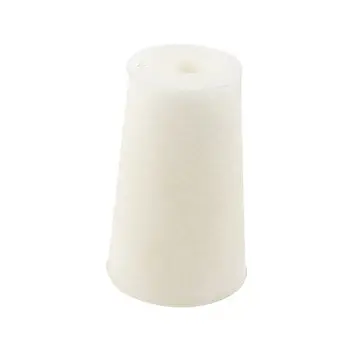 

6mm Hole Dia Silicone Test Tube Stopper Plug 31mm Long White