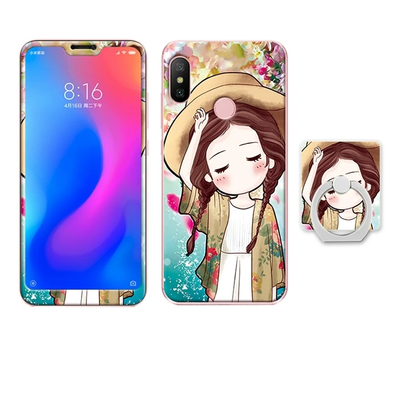Xiaomi redmi 6 pro redmi 6 redmi 6a mi A2 lite glass case cover  (15)