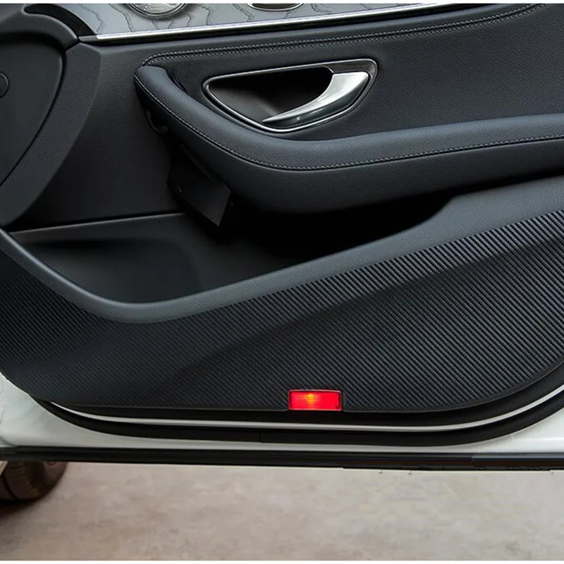 

Car Door Anti Kick Pad Protection Film Carbon Fiber Style Stickers For Mercedes Benz E Class W213 2016-2018 Auto Accessories