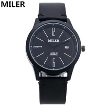 Top Brand Miler Men Watch Luxury Leather Quartz Watch Fashion Men’s Military Bussiness Wrist Watch Relogio Masculino Clock