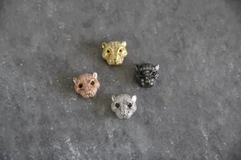 

CZ Micro Pave 11mm Panther Head Beads
