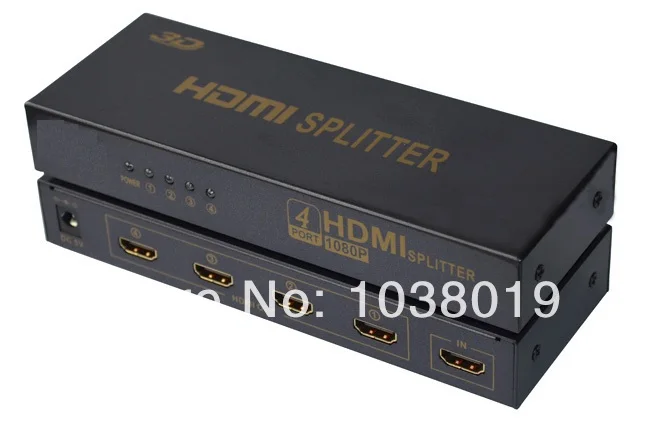 Ibay-hs104,, фабрика предоставляет! HDMI сплиттер, 4 порты тонкого цифрового разъема для передачи звука и изображения-HDMI 1*4, 1 порт вход 4 порты вывода