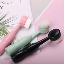 Многофункциональная щетка для лица, стоящая большая ручка, мягкая щетина для очищения лица, портативная ручная очистка от черных точек, массажный очиститель