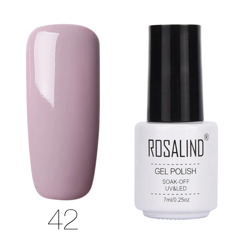 Rosalind гель для дизайна ногтей 7 мл УФ-лак Гель-лак для ногтей полуперманентный лак можно замачивать праймер зеленый лак для ногтей - Цвет: 42