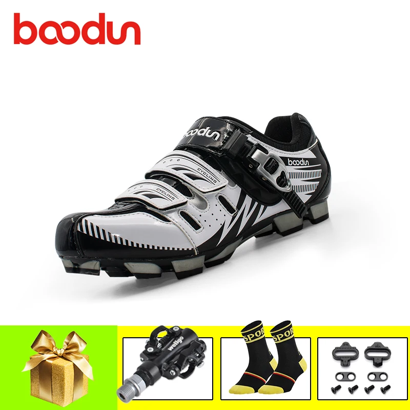 

BOODUN Cycling Shoes Professional Men Breathable zapatillas ciclismo mtb Bicycle Self-Locking Athletic Riding SPD Pedals Shoes