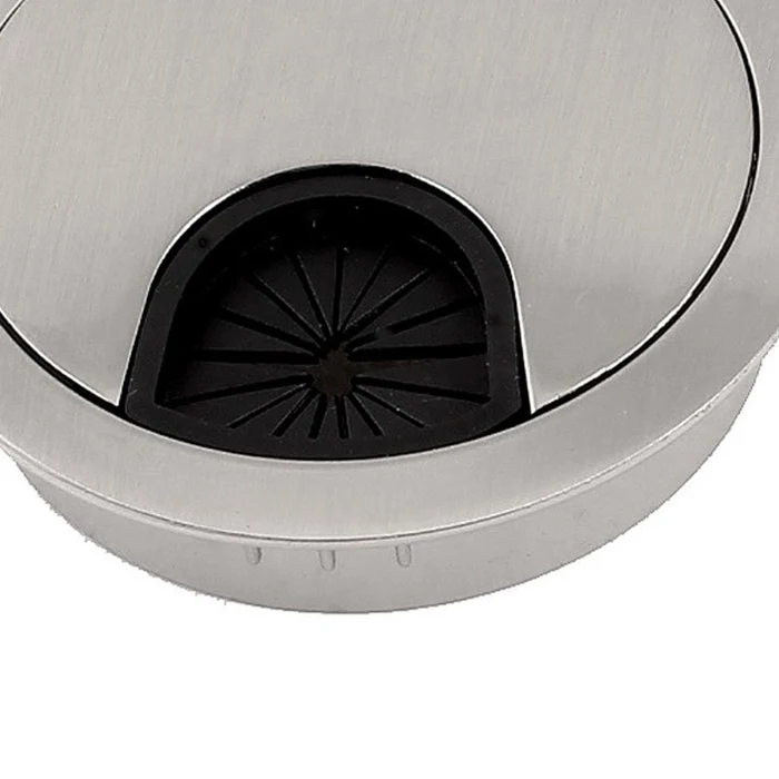 

Top List PC Computer Stainless Steel 50mm Dia Desk Grommets Cable Hole Covers