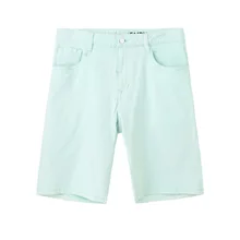 Mark Fairwhale Летняя мужская Повседневная мода Хлопок Однотонный Выстиранный Свободный Прямо прямые шорты до колен 718222061031