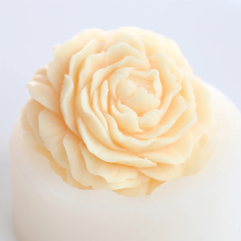 DIY Silicone Soap Mold Wedding Gift Plaster Craft Flower Making Mould Large 3D Peony Silica Gel Soap Making Molds