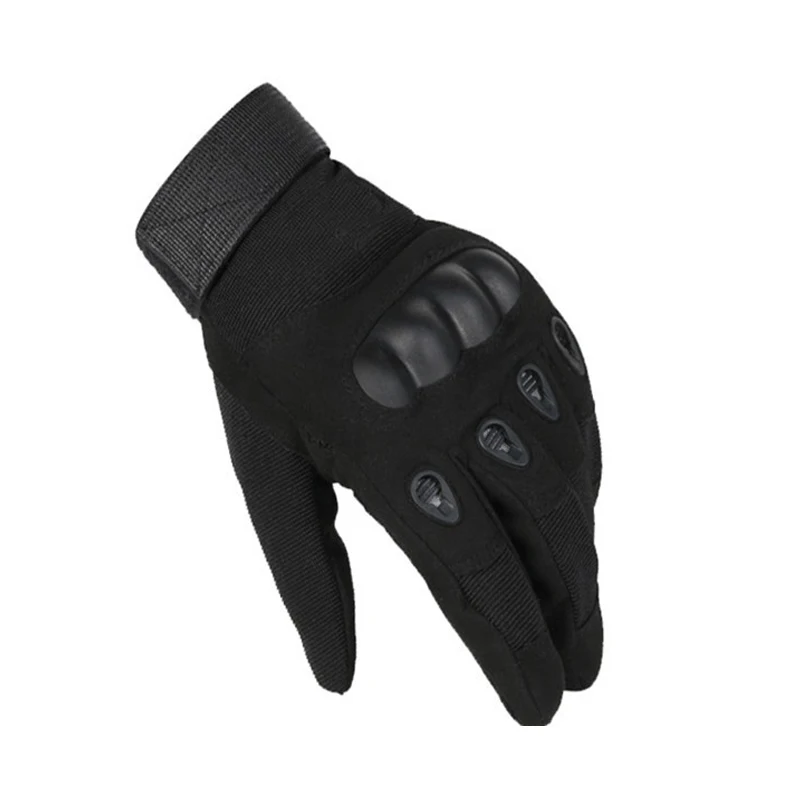 Тактические перчатки армейские военные боевые перчатки для стрельбы на открытом воздухе охотничьи походные велосипедные спортивные перчатки мужские варежки с полным пальцем - Цвет: Black