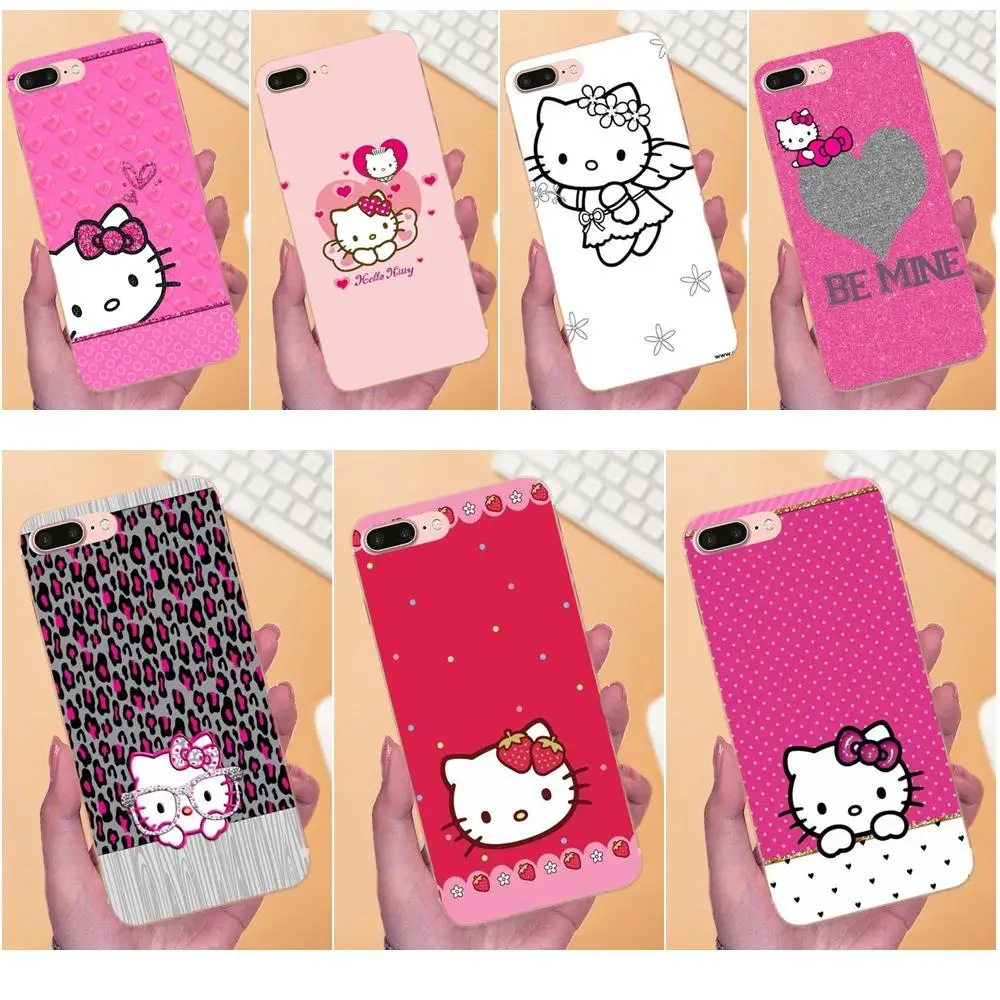 

Hello Cat Kitty Cat Pattern For Samsung Galaxy Note 5 8 9 S3 S4 S5 S6 S7 S8 S9 S10 mini Edge Plus Lite Soft Cases Covers