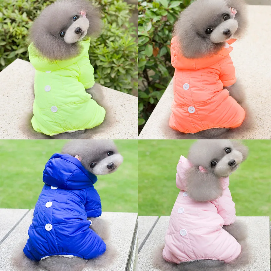 2016 new winter dog clothes four leg coat pet thick warm winter clothes fashion