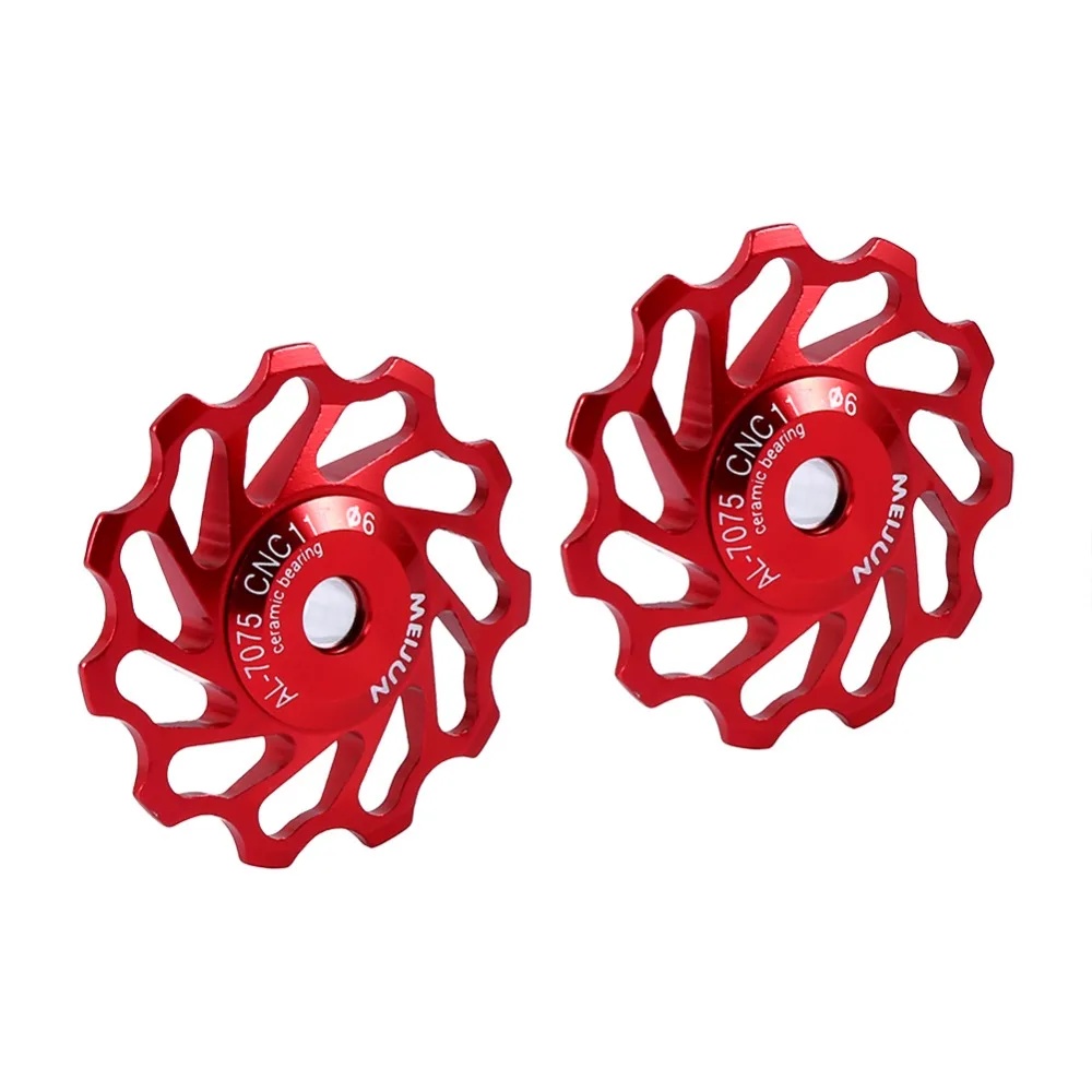 

1Pair CNC Alloy Aluminium Bicycle Rear Derailleur Pulley Road Bike Guide Roller 13T MTB Ceramic Bearing Jockey Wheel Part