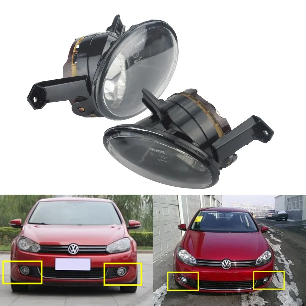 ANGRONG 2x передний бампер противотуманный светильник без лампы L + R для VW Jetta Golf MK6 Plus