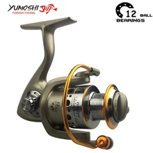 yumoshi 12BB 5.5: 1 катушка рыболовная катушка для спиннинга все для рыбалки Наживка Литья Рыболовная катушка фидер Спиннинг Подачи Spinning Reel Карп Рыболовные Катушки все рыбалка все для рыбалки Fishing Reel