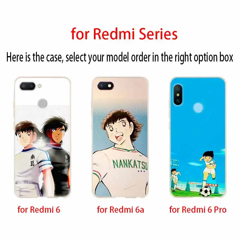 Чехол для Xiaomi Redmi Note 9 8 7 6 5 pro чехол 9a 8a 7a 6a 5a 8t y3 Captain Tsubasa Ozora Genzo football|Бамперы| |