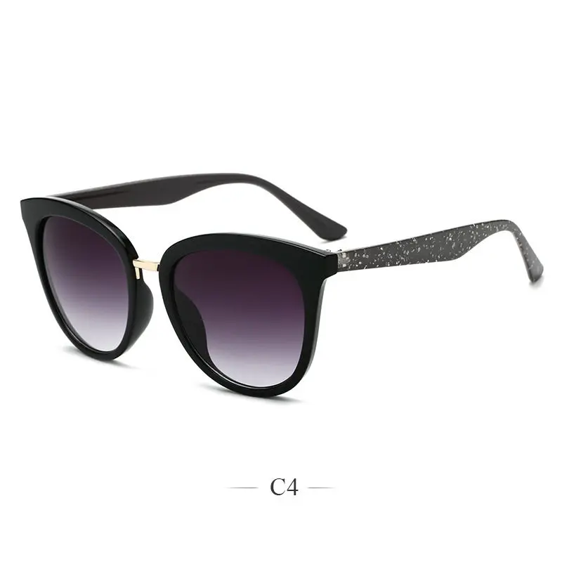 YOOSKE трендовые солнцезащитные очки "кошачий глаз", женские роскошные брендовые элегантные солнцезащитные очки с большой оправой, винтажные очки с градиентными линзами - Цвет линз: C4