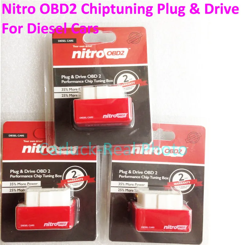 Высокая производительность NitroOBD2 чип Тюнинг дизельный ящик Nitro OBD2 OBD интерфейс больше мощности крутящий момент