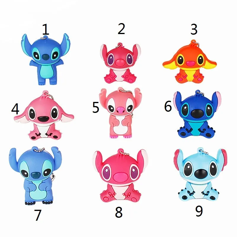 

new USB flash drive 128gb cute animal cartoon USB 2.0 4GB 8GB pen drive 16GB 32GB 64GB creative Pendrive usb memory stick Stitch