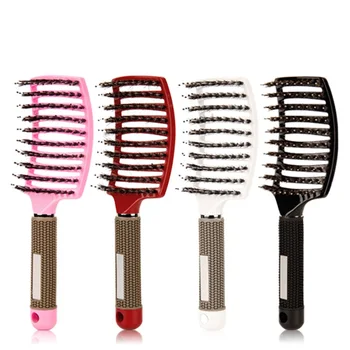

Long Hair Combs Blowout Vent With Boar Helps Create Polished Looking Woman Hair Care Brush Reduce Frizz Lightweight Design
